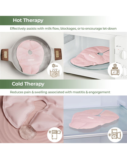 Haakaa Hot & Cold Reusable Breast Compression Pads with Organic Cotton Sleeves-Reusable-BPA and Phthalate Free