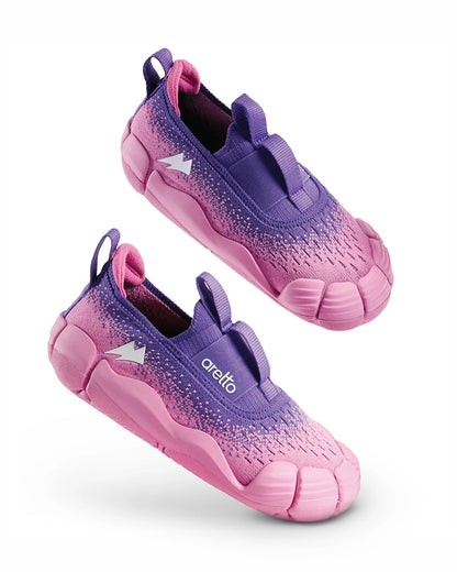 Aretto Pink & Violet InfiKnit Slip On Shoes-Pixel Berry-Designed for Growing Feet-For Infants