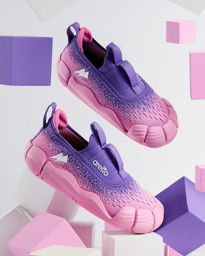 Aretto Pink & Violet InfiKnit Slip On Shoes-Pixel Berry-Designed for Growing Feet-For Infants