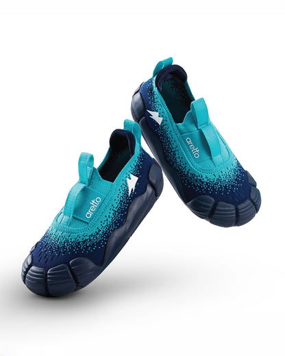 Aretto Navy Blue InfiKnit Slip On Shoes-Mariana-Designed for Growing Feet-For Infants