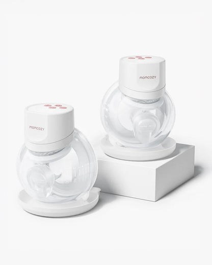Momcozy S12 Pro Quick Double Wearable Breast Pump-Portable-With Long Battery Life-Hybrid DoubleFit Flange-24mm-3 Modes and 9 Levels-Hands Free-Quiet Motor-White
