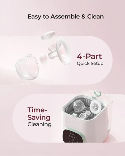 Momcozy S12 Pro Quick Double Wearable Breast Pump-Portable-With Long Battery Life-Hybrid DoubleFit Flange-24mm-3 Modes and 9 Levels-Hands Free-Quiet Motor-White
