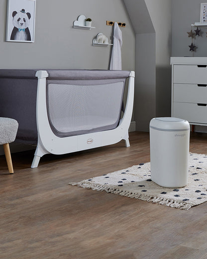 Shnuggle Eco-Touch Diaper Pail-With Dual seal odour airlock and Cassette free design-Compatible with any standard bin liner-Taupe