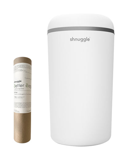 Shnuggle Eco-Touch Diaper Pail-With Dual seal odour airlock and Cassette free design-Compatible with any standard bin liner-Taupe