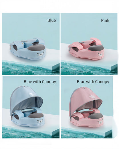 Mambobaby Swimming Waist Float-Air Free Foam Design with Crotch Strap & Double Lock Mechanism-Seal-Blue