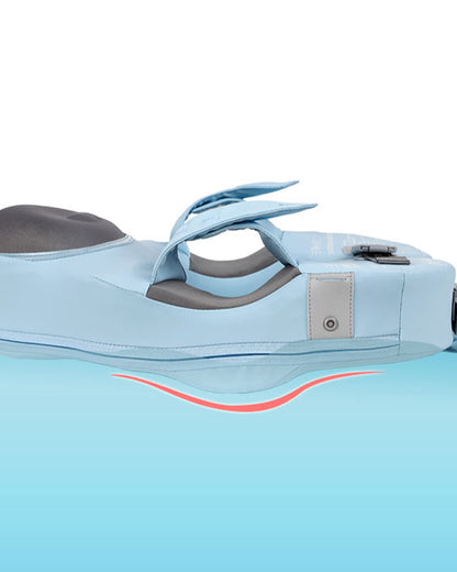 Mambobaby Swimming Waist Float-Air Free Foam Design with Crotch Strap & Double Lock Mechanism-Seal-Blue