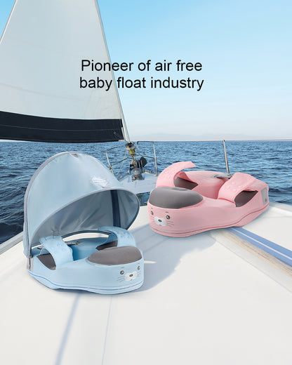 Mambobaby Swimming Waist Float-Air Free Foam Design with Crotch Strap & Double Lock Mechanism-Seal-Blue