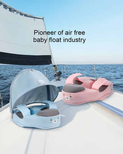 Mambobaby Swimming Waist Float-Air Free Foam Design with Crotch Strap & Double Lock Mechanism-Seal-Pink