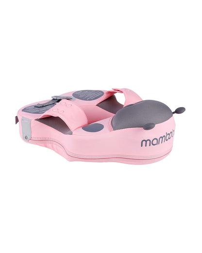 Mambobaby Swimming Waist Float-Air Free Foam Design with Crotch Strap & Double Lock Mechanism with UPF 50+ Detachable 3D Canopy-Upto 18 kg Baby Weight-Ladybug-Pink