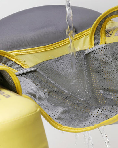 Mambobaby Swimming Waist Float-Air Free Foam Design with Crotch Strap & Double Lock Mechanism with UPF 50+ Detachable 3D Canopy-Upto 18 kg Baby Weight-Ladybug-Yellow