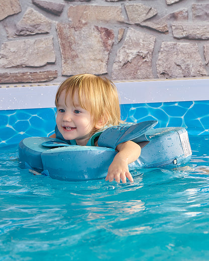 Mambobaby Swimming Waist Float-Air Free Foam Design with Crotch Strap & Double Lock Mechanism-Shark-Blue