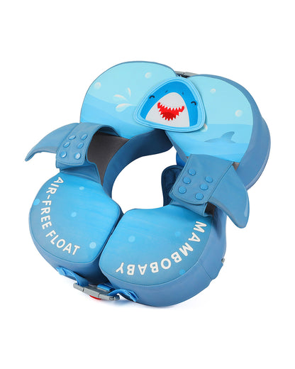 Mambobaby Swimming Waist Float-Air Free Foam Design with Crotch Strap & Double Lock Mechanism-Shark-Blue