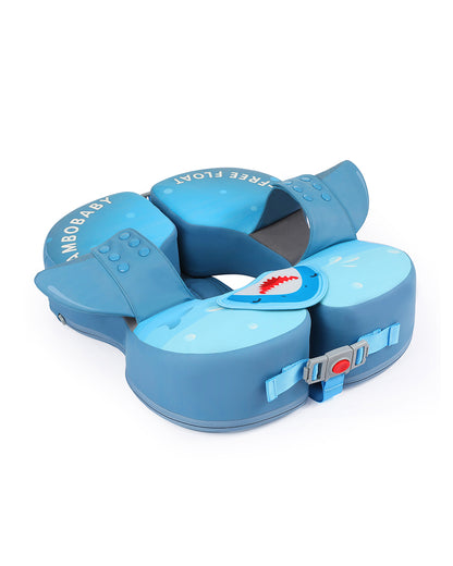 Mambobaby Swimming Waist Float-Air Free Foam Design with Crotch Strap & Double Lock Mechanism-Shark-Blue