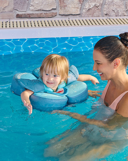 Mambobaby Swimming Waist Float-Air Free Foam Design with Crotch Strap & Double Lock Mechanism-Shark-Blue