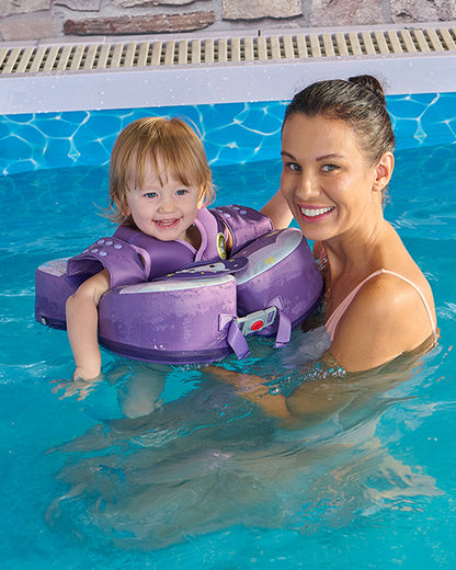 Mambobaby Swimming Waist Float-Air Free Foam Design with Crotch Strap & Double Lock Mechanism-Unicorn-Purple