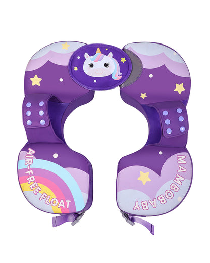 Mambobaby Swimming Waist Float-Air Free Foam Design with Crotch Strap & Double Lock Mechanism-Unicorn-Purple