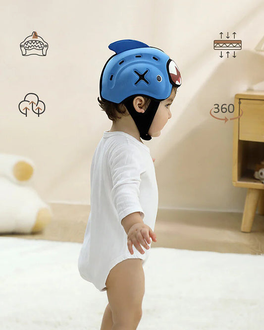 Mambobaby Baby Protective Headgear-Lightweight Anti-Collision Design-Dragon-Blue