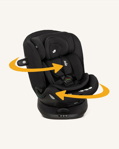 Joie i-Spin Multiway Baby Car Seat-Convertible Car Seat (Front & Rear Facing)-360 Degrees Rotation-6 Positions Recline-2 Years Warranty-0 to 7Y (Upto 25 kg)-Shale