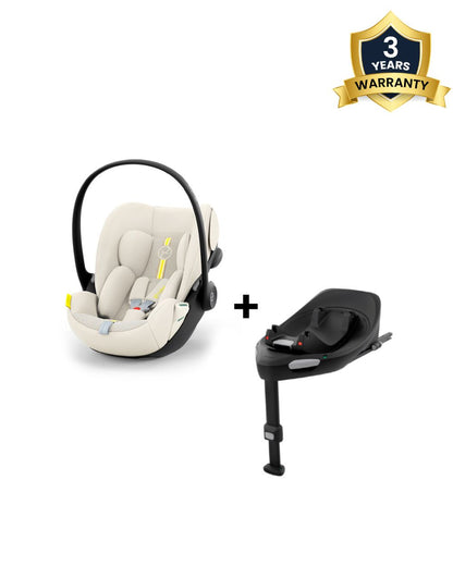 Cybex Cloud G i-Size PLUS Baby Car Seat With ISOFIX Base G3-Seashell Beige