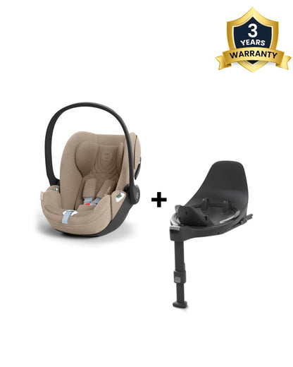Cybex Cloud T i-Size PLUS Baby Car Seat With ISOFIX Base T-Cozy Beige