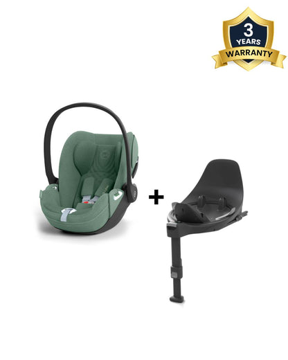 Cybex Cloud T i-Size PLUS Baby Car Seat With ISOFIX Base T-Leaf Green