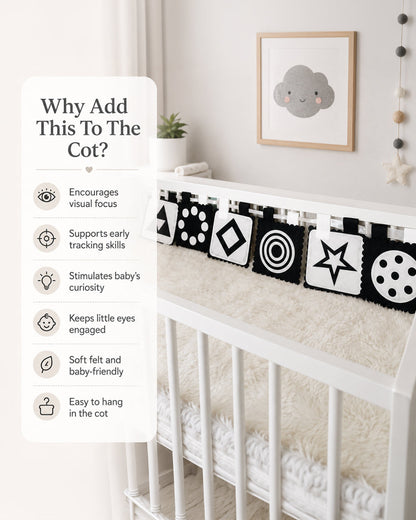 Babble Wrap Bunting-High Contrast Visual-Nursery Wall Decor-For Kids Room