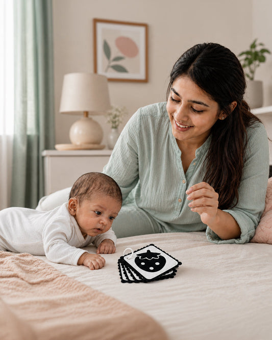 Babble Wrap High Contrast On the Go Cards-Easy to Attach to Cot, Stroller & Playgym-Learning & Educational Toys-0M+