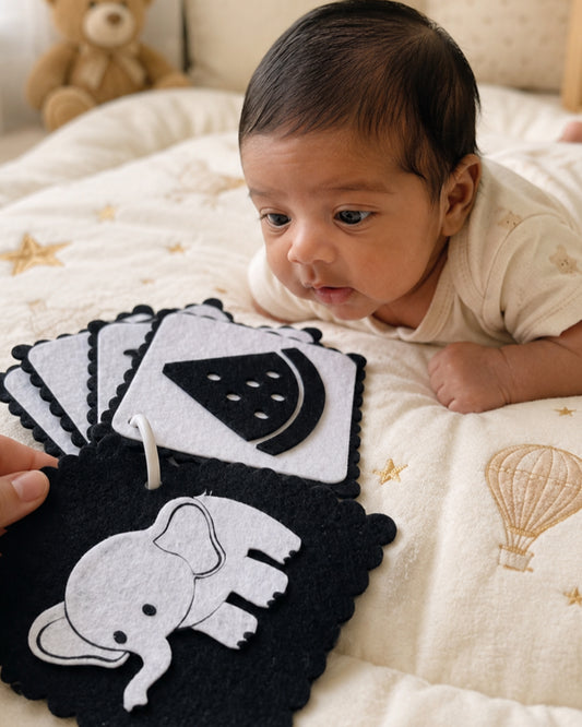 Babble Wrap High Contrast On the Go Cards-Easy to Attach to Cot, Stroller & Playgym-Learning & Educational Toys-0M+