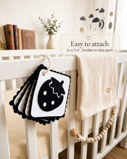 Babble Wrap High Contrast On the Go Cards-Easy to Attach to Cot, Stroller & Playgym-Learning & Educational Toys-0M+