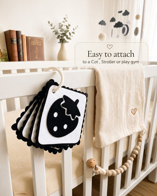 Babble Wrap High Contrast On the Go Cards-Easy to Attach to Cot, Stroller & Playgym-Learning & Educational Toys-0M+