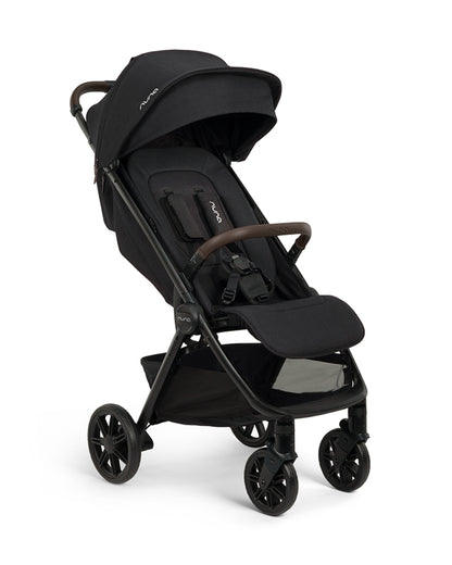 Nuna TRVL URBN Cabin Friendly Stroller-2026 Edition-One Hand Fold-Flat Reclining Seat-Travel System Compatible-10 kg Storage Basket-Includes Travel Bag & Rain Cover-2 Years Warranty-For 0 to 4Y (Upto 22 kg)-Caviar
