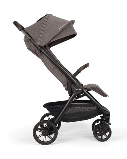 Nuna TRVL URBN Cabin Friendly Stroller-2026 Edition-One Hand Fold-Flat Reclining Seat-Travel System Compatible-10 kg Storage Basket-Includes Travel Bag & Rain Cover-2 Years Warranty-For 0 to 4Y (Upto 22 kg)-Chestnut