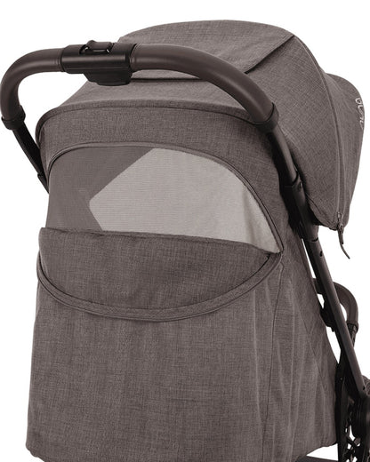Nuna TRVL URBN Cabin Friendly Stroller-2026 Edition-One Hand Fold-Flat Reclining Seat-Travel System Compatible-10 kg Storage Basket-Includes Travel Bag & Rain Cover-2 Years Warranty-For 0 to 4Y (Upto 22 kg)-Chestnut