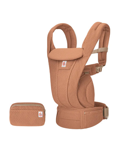 Ergobaby Omni Deluxe Mesh Baby Carrier-With 4 Carry Positions-SoftFlex Mesh For Easy Airflow-6 Storage Pockets-Adjustable Head Support-Breastfeeding Friendly-For 0 to 4Y (3.2 to 20 Kg)-Canyon Clay