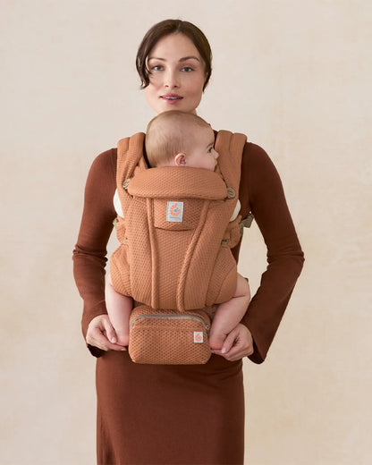 Ergobaby Omni Deluxe Mesh Baby Carrier-With 4 Carry Positions-SoftFlex Mesh For Easy Airflow-6 Storage Pockets-Adjustable Head Support-Breastfeeding Friendly-For 0 to 4Y (3.2 to 20 Kg)-Canyon Clay