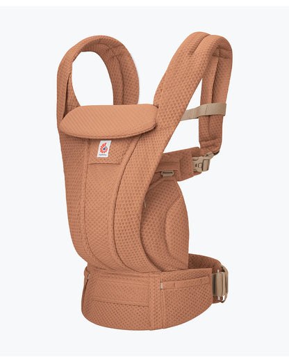 Ergobaby Omni Deluxe Mesh Baby Carrier-With 4 Carry Positions-SoftFlex Mesh For Easy Airflow-6 Storage Pockets-Adjustable Head Support-Breastfeeding Friendly-For 0 to 4Y (3.2 to 20 Kg)-Canyon Clay