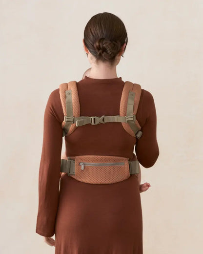 Ergobaby Omni Deluxe Mesh Baby Carrier-With 4 Carry Positions-SoftFlex Mesh For Easy Airflow-6 Storage Pockets-Adjustable Head Support-Breastfeeding Friendly-For 0 to 4Y (3.2 to 20 Kg)-Canyon Clay
