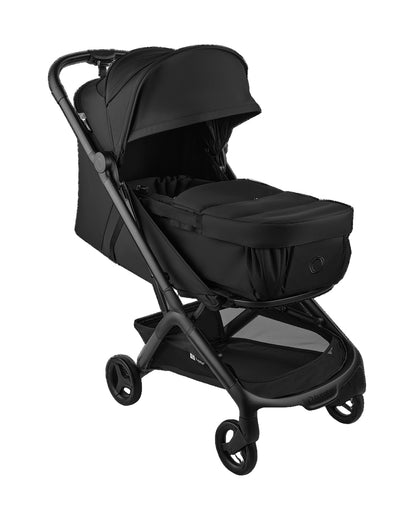 Bugaboo Baby Nest-Compatible With All Bugaboo Strollers-Unfolds Into Cushioned Playmat-Carry Straps & Firm Ergonomic Mattress-For 0 to 6M (Upto 9 kg)-Heritage Black