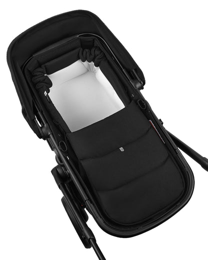 Bugaboo Baby Nest-Compatible With All Bugaboo Strollers-Unfolds Into Cushioned Playmat-Carry Straps & Firm Ergonomic Mattress-For 0 to 6M (Upto 9 kg)-Heritage Black