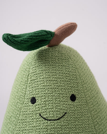 Pomme Happy Pear Cotton Knitted Soft Toy-Plush Cuddly Toy For Newborn