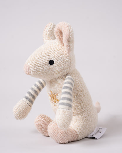Pomme Winter Mouse Cotton Knitted Soft Toy-Plush Cuddly Toy For Newborn