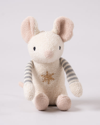 Pomme Winter Mouse Cotton Knitted Soft Toy-Plush Cuddly Toy For Newborn