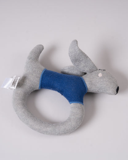 Pomme Playful Dog Knitted Ring Rattle Toy-Lightweight & Easy To Hold-For Infants