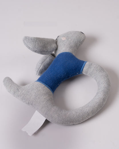Pomme Playful Dog Knitted Ring Rattle Toy-Lightweight & Easy To Hold-For Infants