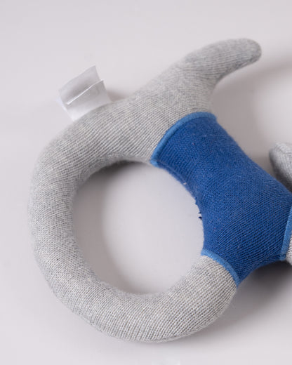 Pomme Playful Dog Knitted Ring Rattle Toy-Lightweight & Easy To Hold-For Infants