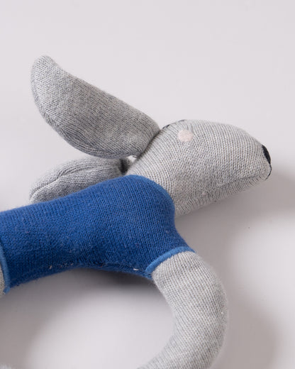 Pomme Playful Dog Knitted Ring Rattle Toy-Lightweight & Easy To Hold-For Infants