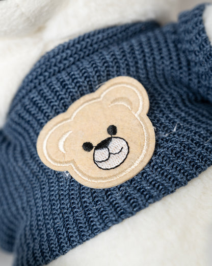 Just Bear Blue Sweater Soft Toy-Plush Cuddly & Huggable Bear-36M+