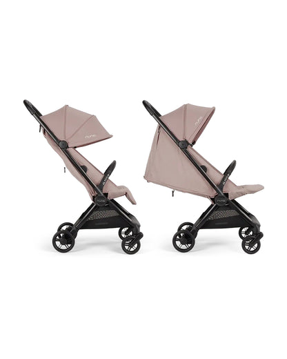 Nuna Via Cabn-Cabin Approved Stroller-One Hand Fold-Flat Reclining Seat-Car Seat Compatible-Includes Travel Bag-2 Years Warranty-For 0 to 4Y (Upto 22 kg)-Calla
