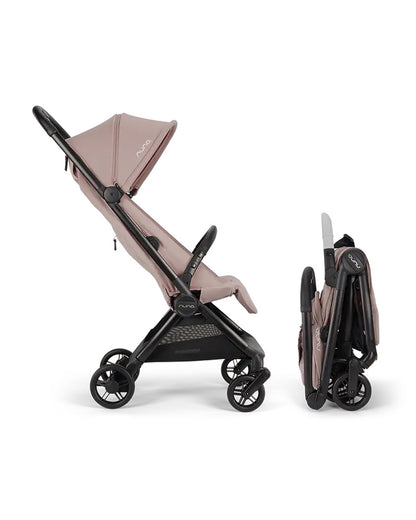 Nuna Via Cabn-Cabin Approved Stroller-One Hand Fold-Flat Reclining Seat-Car Seat Compatible-Includes Travel Bag-2 Years Warranty-For 0 to 4Y (Upto 22 kg)-Calla