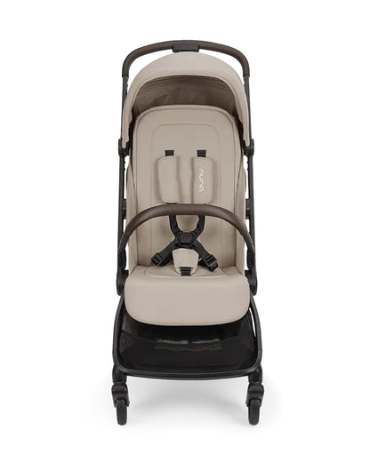 Nuna Via Cabn-Cabin Approved Stroller-One Hand Fold-Flat Reclining Seat-Car Seat Compatible-Includes Travel Bag-2 Years Warranty-For 0 to 4Y (Upto 22 kg)-Chateau